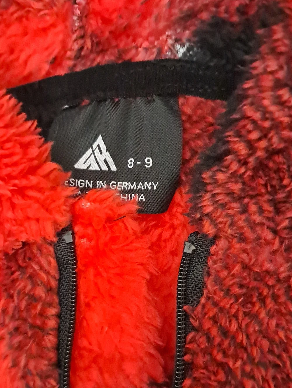 Girls Size 8-9  Red & Black Buffalo Plaid Sherpa Hoodie